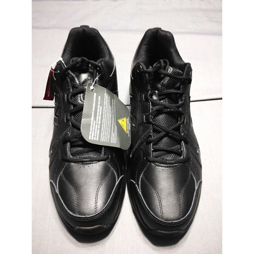 New Balance MX608V5 Men 15 Slip Resistant Black Leather Work‎ Shoes Sneakers NEW